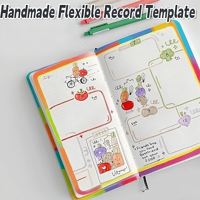 Reusable Flexible Record Template Stencils for Dot Grid Journals, Daily Planning, Journaling, Checklists, Lines, Boxes, Handmade Planner