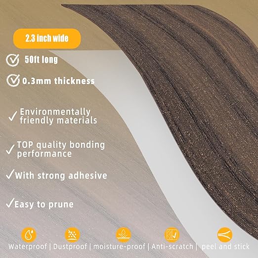 GSCIT Club Wood Grain Repair Tape, 2.3 inch X 50ft Self Adhesive Walnut Grain Repair Patch for Tables, Chairs, Baseboards, Doors, Windows, Floors, Handicraft DIY.