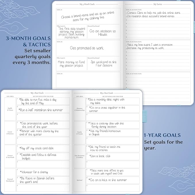 Legend Planner Hourly Schedule Edition – Deluxe Weekly & Daily Organizer with Time Slots. Time Management Appointment Book Journal for Work & Personal Life, Undated, A5 Hardcover – Periwinkle Gold