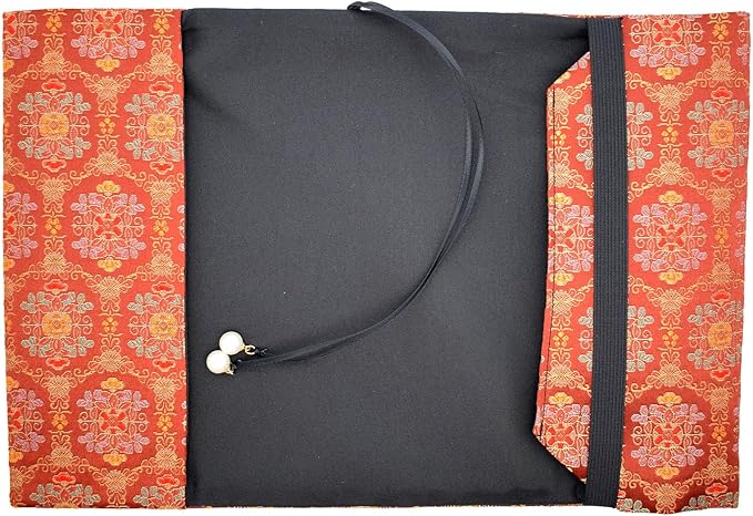 BLBMH A5 Book Covers for Paperbacks Fit for 5.5x8.4 inch Adjustable Book Sleeve Cover for Women Over 15 Soft Cloth Protector for Novels Notebook Journal - Flower Red