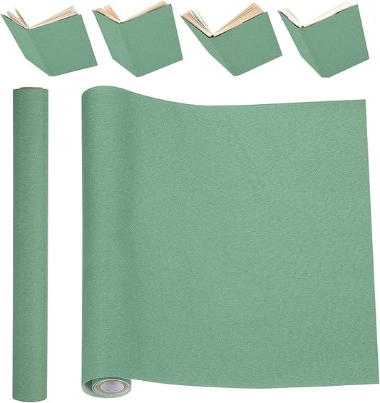 PATIKIL Book Binding Cloth, 51 x 11 Inches Book Cloth for Binding Repairing Fabric Surface Paper Backed Bookbinding Supplies, Green