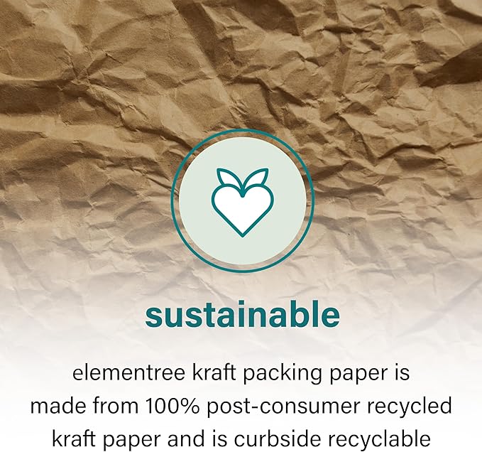 Elementree Brown Packing Paper Sheets for Moving & Shipping - 1500 Count (1375 Feet) - 14.5" x 11" Sheet Size - Sustainable Void Fill Packaging Made in the USA - Kraft Paper Thickness (00919)
