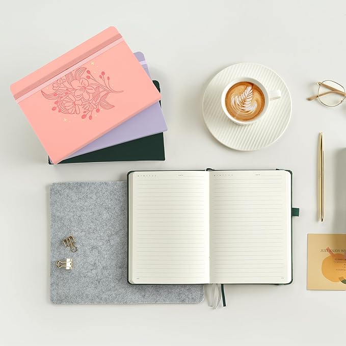 &And Per Se Lined Journal Notebook for Women&Men with Pattern, 365 Pages, 5.7'' x 8'' 100GSM Thick Paper, A5 Journals for Writing (Lavender)