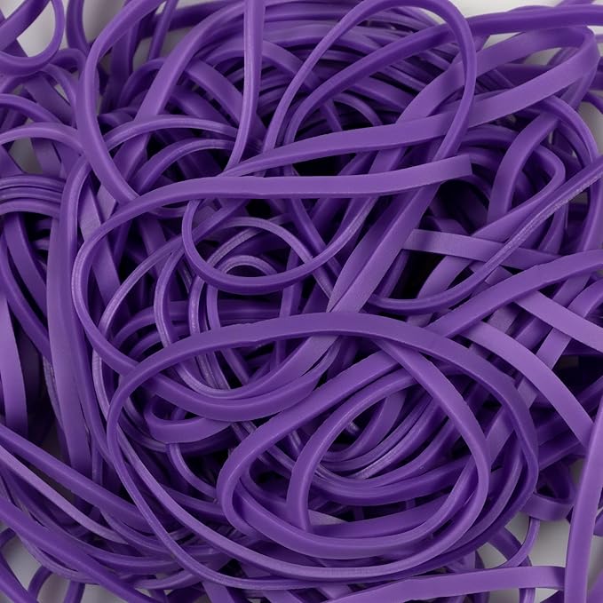 JAM PAPER Colorful Rubber Bands - Size 33 - Purple Rubberbands - 100/Pack