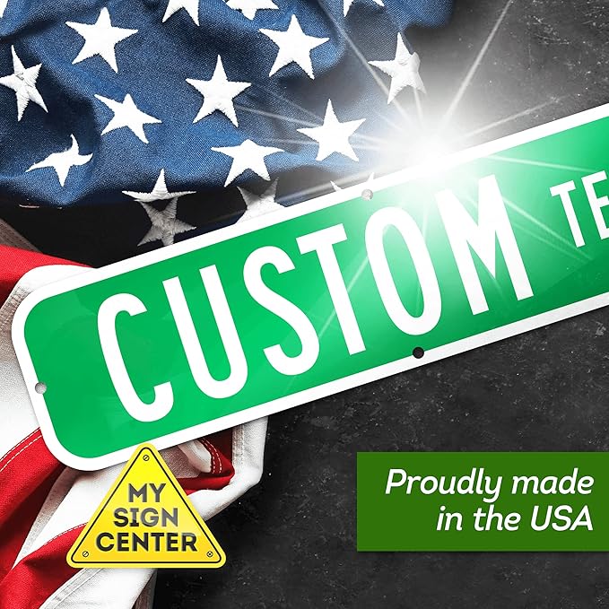 Custom Street Sign, Road Sign, Address 8 Colors, Reflective Option, Mounting Options, 6x24 Inch, Thick Rust-Free AlumaBond, USA Made by My Sign Center, (Suffix)