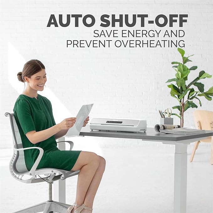 Fellowes Amaris 125 laminator Machine, School or Office use, 12.5 max Width, with 10 Jam Free Laminating Sheets