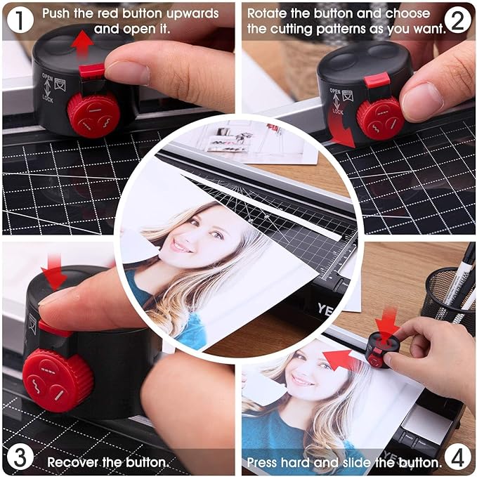 Laminator Machine for A3/A4/A6, YE381 13inch Thermal & Cold Laminating Machine for Home Office School Teacher Use with 50 Pouches, Paper Trimmer and Corner Rounder