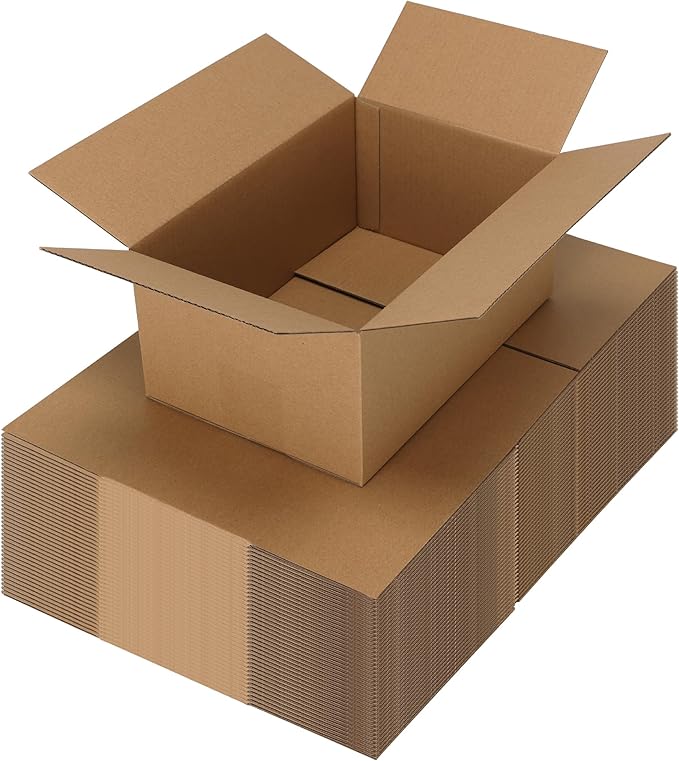 CRUGLA 40 Packs 9x6x4 Shipping Boxes for Small Business, Corrugated Cardboard Boxes Bulk for Shipping Packing Mailing