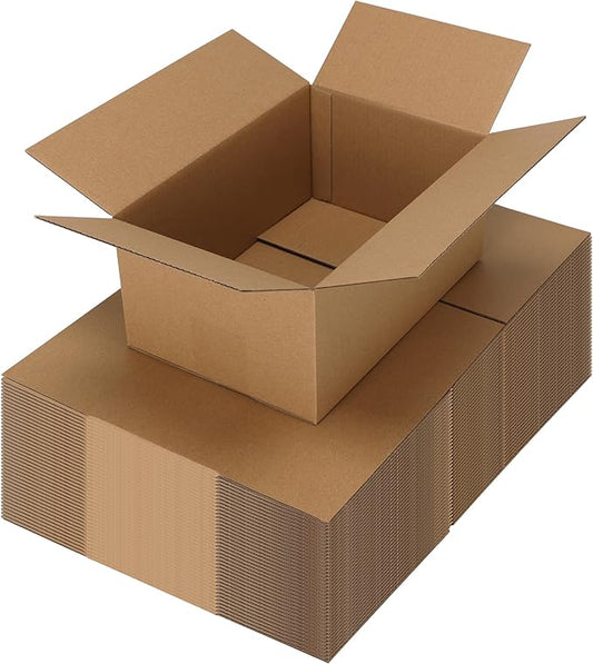 CRUGLA 40 Packs 9x6x4 Shipping Boxes for Small Business, Corrugated Cardboard Boxes Bulk for Shipping Packing Mailing
