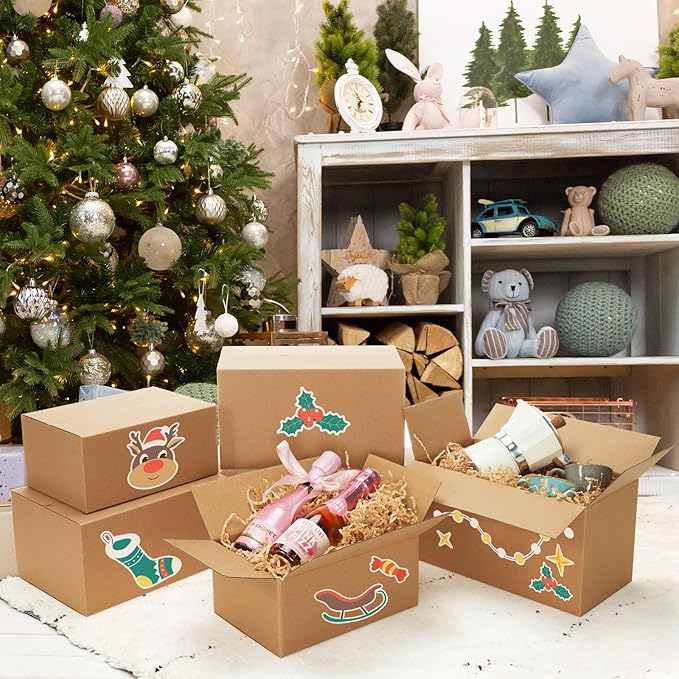 Eupako 11x6x6-Small-Shipping-Boxes-30-Pack-Brown-Corrugated-Box-Mailers, Cardboard Boxes for Packaging Small Business, Mailing