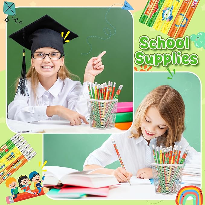 Tenceur 48 Pcs 5th Graders Pencils, 5 Motivational Cute Pencils Bulk with Erasers for Kids Student Teacher Classroom Reward Back to School Supplies
