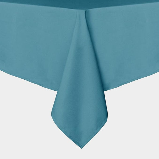 sancua Square Tablecloth - 70 x 70 Inch - Stain and Wrinkle Resistant Washable Polyester Table Cloth, Decorative Fabric Table Cover for Dining Tables, Buffet Parties and Camping, Teal