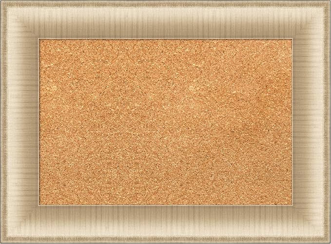 Amanti Art Natural Cork Board for Wall, 17x23 Vision Board with Gold Frame, Small Corkboard Office Decor for Home Organization, Casual Corkboard Pinboard to Display Items for Home Organization in