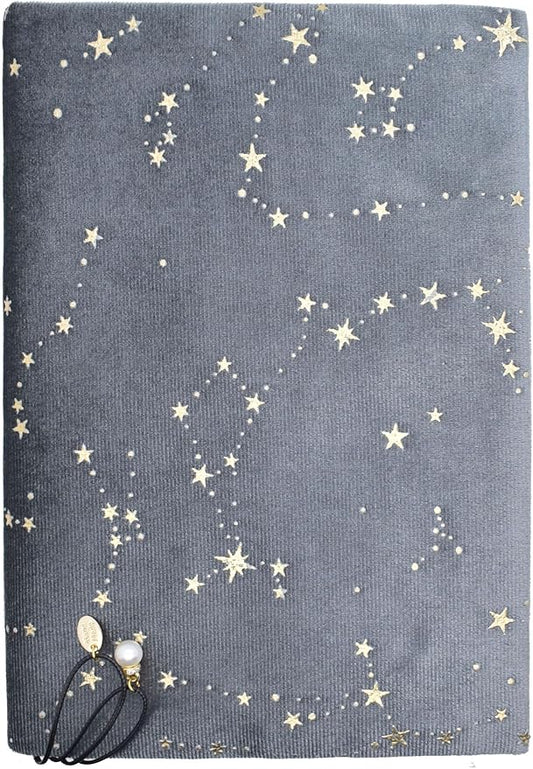 BLBMH A5 Book Covers for Paperbacks Book Cover for Privacy Fit for 5.5x8.3 inch Adjustable Book Sleeve Cover for Women Over 15 Diary Softcover Protector for Notebook - Velvet Grey