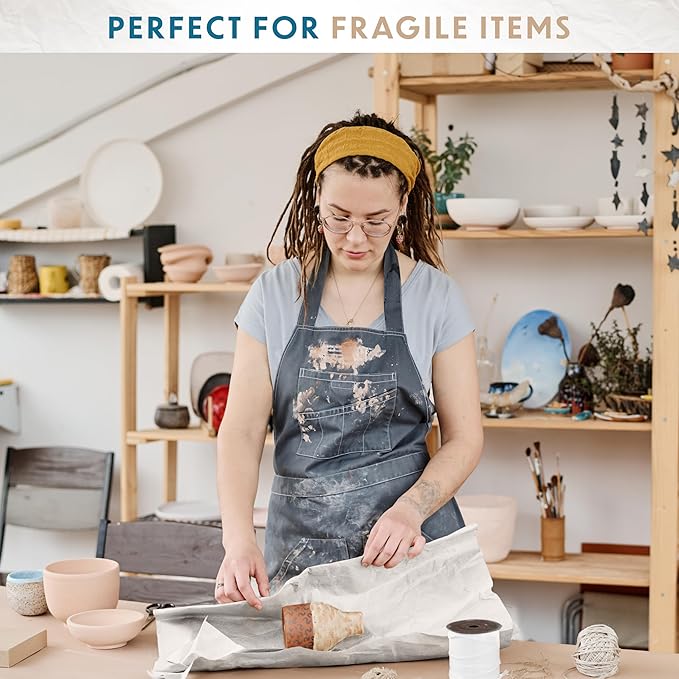 Packing Paper Sheets for Moving - 480 Sheets, Blank Newsprint Paper Sheets for Wrapping, Shipping, Arts & Crafts - Bulk Protective Paper for Box Filler, Cushioning & Protecting Fragile Items - 12x17