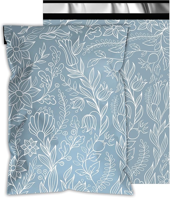 Poly Mailers 6x9 Inch 100 Pcs - Wheat Sheaf printed Shipping Bags, 2.4mil Thickness, Waterproof and Tear Resistant Mailing Envelopes, Self-Sealing Packaging Bags for Small Business