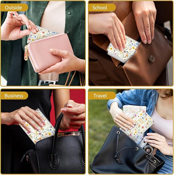 Pocket Calendar 2026-2027, Floral 2026-2027 Monthly Planner - 3.7" x 6.7" - Runs from July 2025 Until December 2027, 2026 Pocket Calendar with PVC Cover for Student, Women, Office Supplies