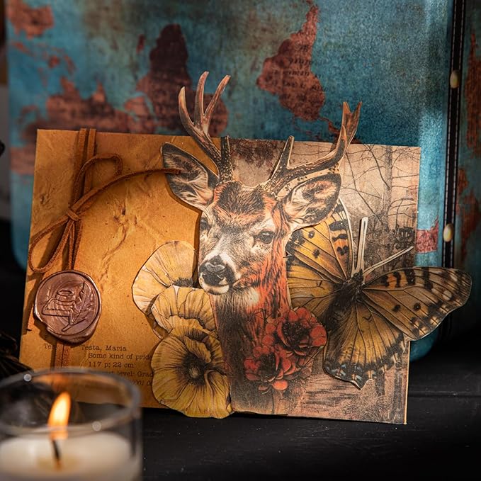 Retro Scrapbook Paper Set, 180 PCS Vintage Ephemera Pack for Junk Journaling, Scrapbooking, Crafting, DIY Projects, Diaries, and Art Supplies