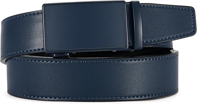 CHAOREN Mens Belt - Mens Ratchet Belt Leather 1 3/8" for Dress Pant - Micro Adjustable Belt Fit Everywhere
