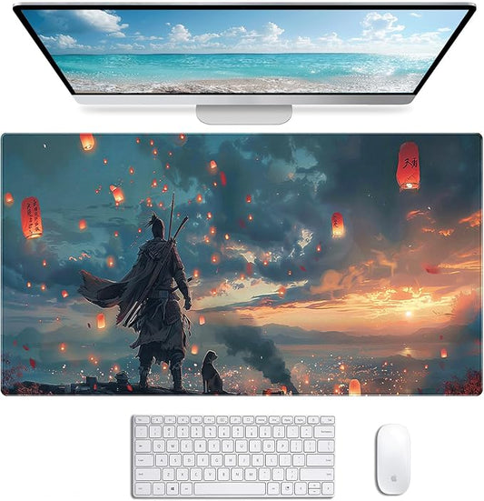 Fantasy Wuxia Extended Anime Mouse Pad, Large Gaming Mouse Pad XXL Laptop Mouse Keyboard Pad 35.4 x 15.7-Inch Office Desk Decoration