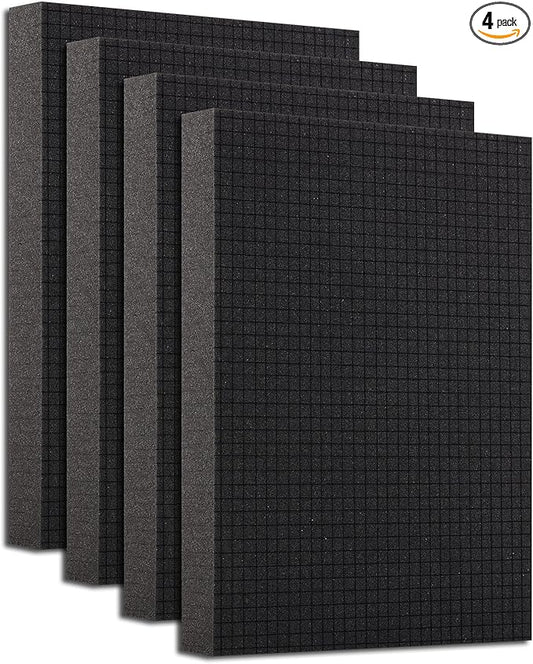 Pre-Cubed Pick & Pluck Foam Sheets - 4-Pack (16"x12"x2") Polyurethane Apart Insert Pads Liners for Toolboxes, Storage Drawer and Crafts