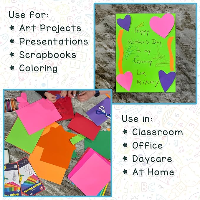 Hygloss Light Green Bright Colored Cardstock - 8.5x11-Inch, 90 Sheets, 65 lb/ 176 gsm, Fade-Resistant, Acid-Free Color Card Stock Paper