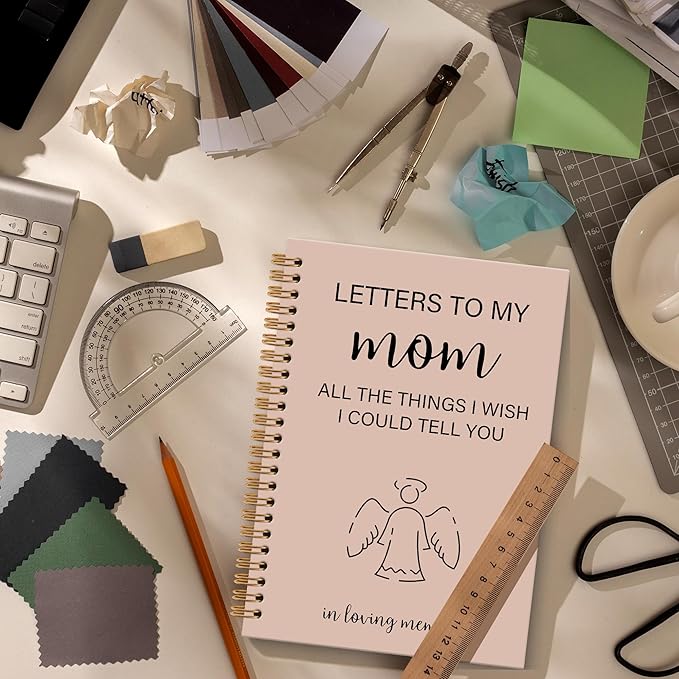 Memorial Gifts for Loss of Mom Grief Notebook Journal, Letters to My Mom in Heaven Journal, Sympathy Notebooks Gifts for Loss of Mom Women Men, In Loving Memory Sympathy Gifts, 6x8.2In