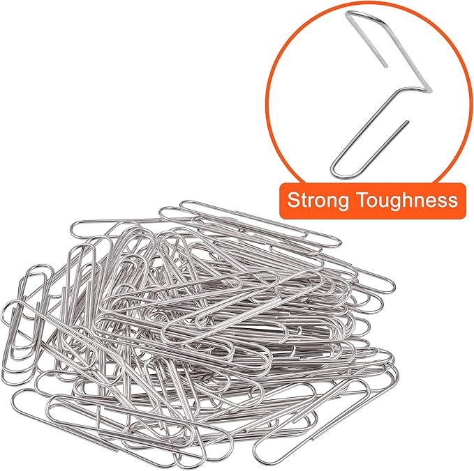 NEEWAY 300pcs Large Paper Clips, Jumbo Paper Clip, 2 Inch Paperclips