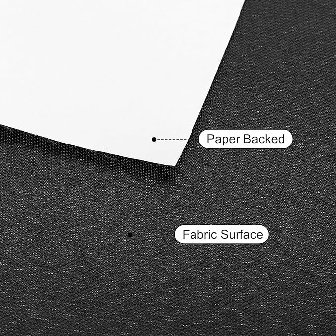 PATIKIL Book Binding Cloth, 51 x 11 Inches Book Cloth for Binding Repairing Fabric Surface Paper Backed Bookbinding Supplies, Black