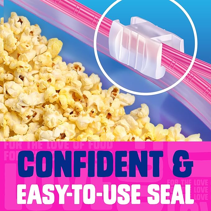 Ziploc Quart Food Storage Slider Bags, Power Shield Technology for More Durability, 42 Count