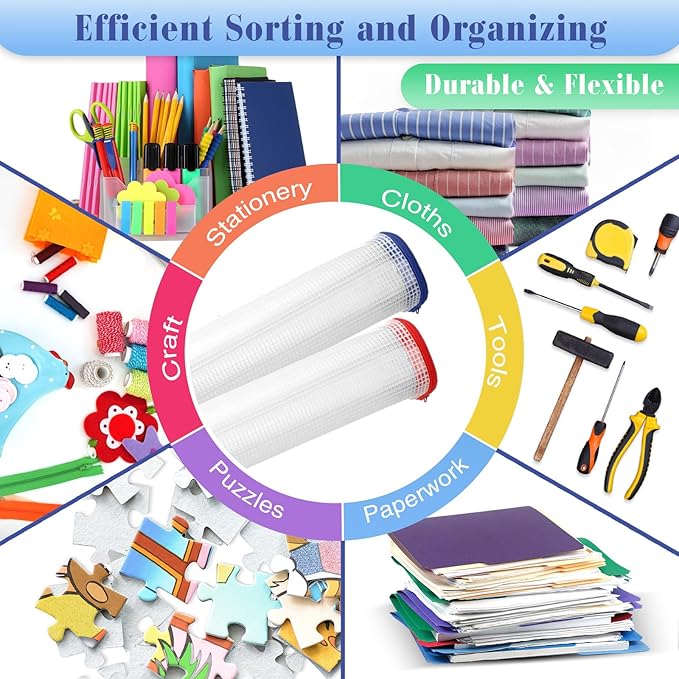 Jetec 32 Pcs Mesh Zipper Bags Toy Storage Bikini Organizer Bag Bolsas para Guardar Trajes De Baño Waterproof Zipper Reusable Pouch Puzzle Multipurpose for Storage Office(Cute Color,13 x 9.5 Inch)