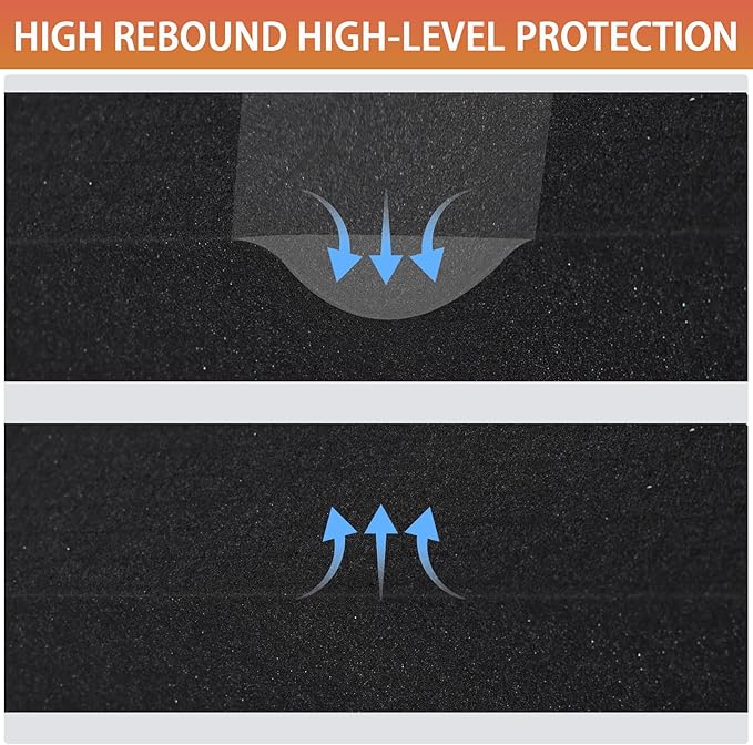 Pre-Cubed Pick & Pluck Foam Sheets - 4-Pack (16"x12"x2") Polyurethane Apart Insert Pads Liners for Toolboxes, Storage Drawer and Crafts