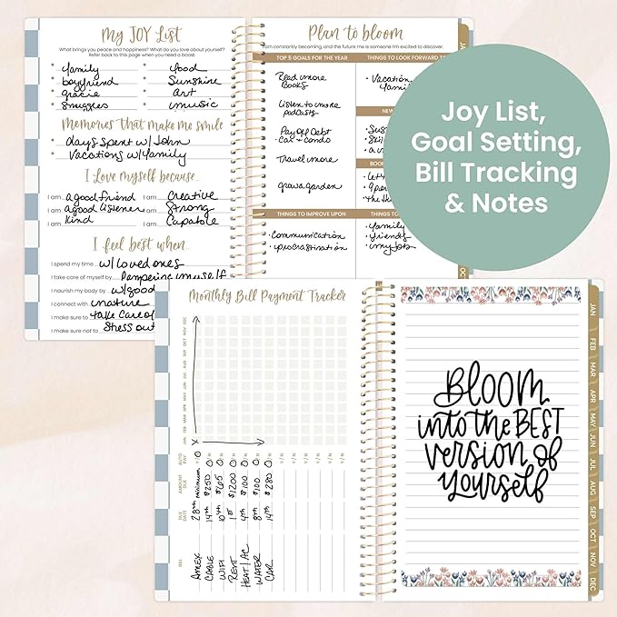 bloom daily planners 2026 Pocket Planner - 4” x 6” - (January 2026 - December 2026) - MINI Weekly/Monthly Agenda Organizer & Calendar Book - Checkered