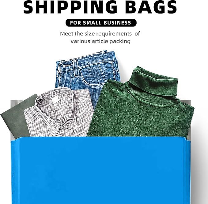 POLYSELLS 200 pcs 7.5x10.5 Inches Blue Poly Mailers Shipping Envelopes, Strong Adhesive Sealing, Waterproof, and Tear-resistant Postal Mailing Bags for Small Business, Clothes, Non-Fragile Items