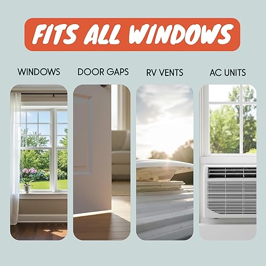 Window Sealing Tape for Winter 2 Inch x 90 Feet Clear Window Insulation Tape Seal for Clear Plastic Film Insulation, AC Conditioner Unit Gap Seal- Residue-Free, Heavy-Duty, and Wood-Safe