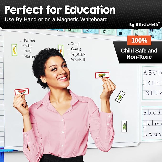 Dry Erase Magnetic Labels 2.8 x 1.2 in, Color Borders, Dry Erase Magnets, 60-Pack, White Erasable Write-On All-Purpose Labels, for Office, Education, Home, Whiteboard, Magnetic Name Tags