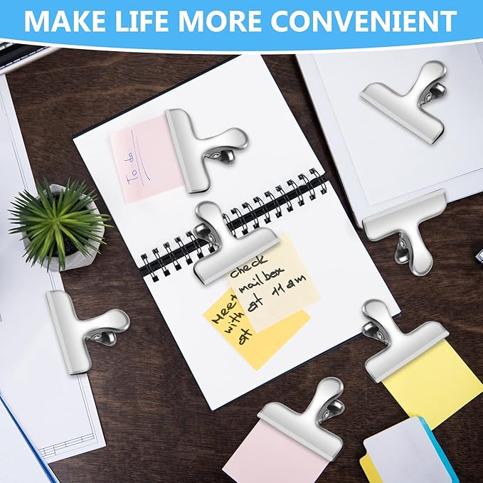 FINDMAG Chip Clips, 20 Pack Stainless Steel Chip Clips, Chip Clips Bag Clips Food Clips, Bag Clips for Food, Clips for Food Packages, Chip Bag Clips - Air Tight Seal, Heavy Duty Snack Clips,Silver