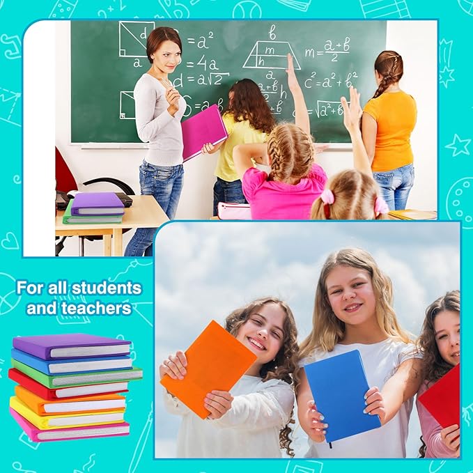 Sherr 28 Pack Stretchable Jumbo Book Sleeve Covers 14.5 x 9 Inch Stretchable Book Covers Fabric Book Cover Protector Reusable Book Cloth for Classroom Most Hardcover Book About 9 x 12 Inch