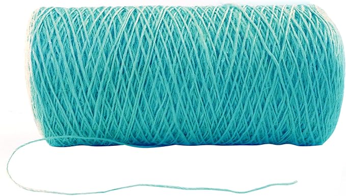 1mm x 2000 Feet Blue Jute Rope, Twine for Gardening Tomato Climbing Plant Tie Floristry Crafts Gift Wrapping Packing Decor