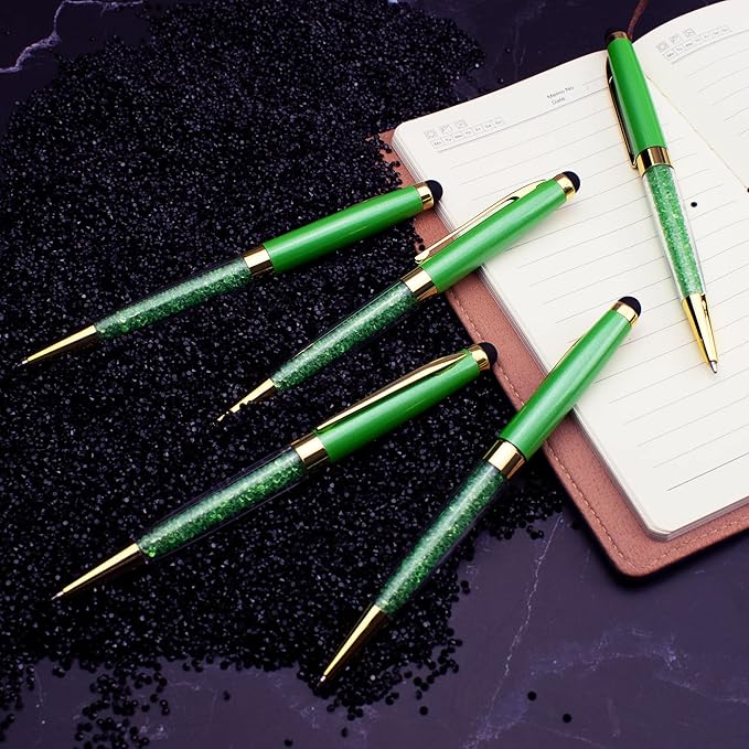 Ancolo Engraved BallPens with Stylus Tip Medium Point - Nice writing Pens - Engraved with Your Name Slogan, Perfect for Men and Women Girls boys 10 Pens/Box