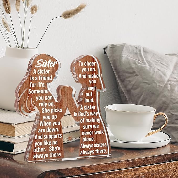 Cool Sister Birthday Gifts from Sisters for Women Adult Big Little Best Sister Ever - Unique Easter Basket Essentials Stuffer Valentines Christmas 2025 Mothers Day Gifts for Soul Friend Memorable Gift