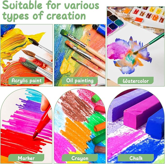 ESRICH Mini Canvases for Painting, 4x4In Canvas in Bulk 72 Pack Small Canvas Panels Cotton Paint Canvas Primed Acid Free Blank Canvas Boards for Oil,Watercolor,Acrylic,Gouache & Tempera