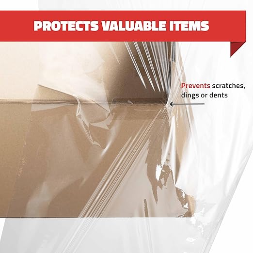 Stretch Wrap with Handle Industrial Strength 2 Pack 11" x 1000 Ft 60 Gauge Thick (15 Micron) Shrink Wrap Roll for Moving Supplies, Furniture, Pallets, Plastic Wrap for Packing, Heavy Duty Stretch Film