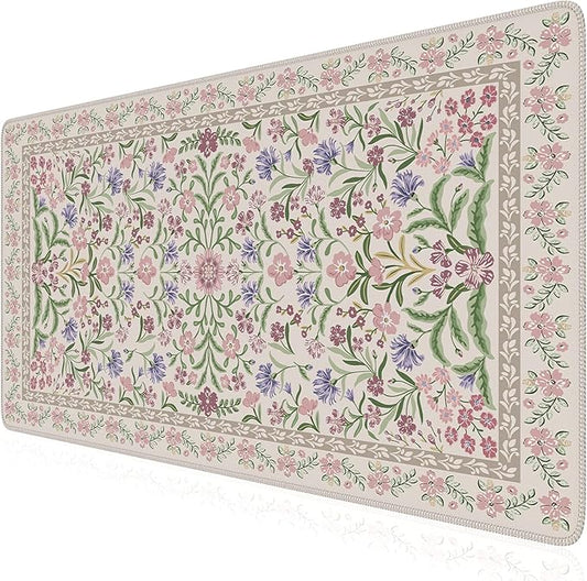 iCasso Desk Mat for Keyboard and Mouse, Large Mouse Pad, Desk Pad Mat, Anti-Slip Big Mousepad with Stitched Edges for Computer Desktop(Purple)