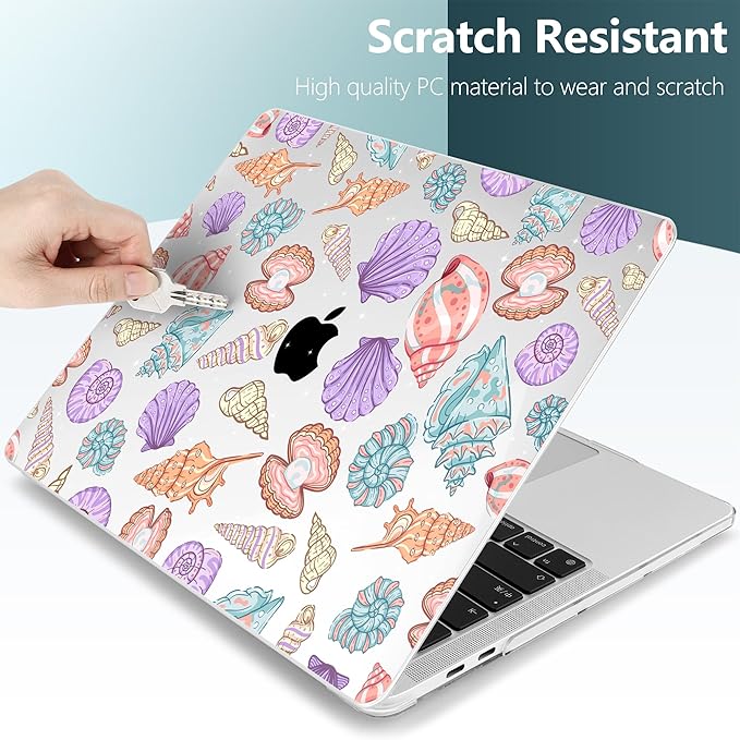 TWOLSKOO Compatible with MacBook Pro 13 inch Case 2023-2016 A2338 M2/M1 A2251 A2289 A2159 A1989 A1706, Plastic Hard Shell Cover & Keyboard Skin & Screen Protector, Colorful Shells