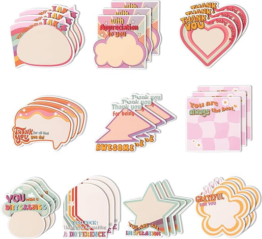 Xqumoi 30 Pack Empowering Sticky Notes - Motivational Educator Self Sticky Notepads Inspirational Memo Pads for Appreciation Gifts Office School Supplies Birthday Party Favors, Total 600 Sheets