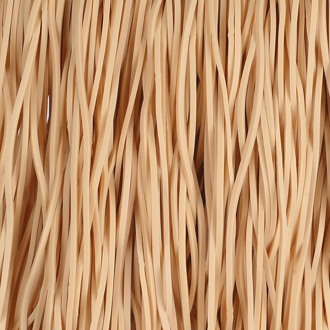AMUU Rubber Bands Size #117A 200pcs Rubber BandsLarge, Big Elastic Bands for Office Supplies Trash Cans File Folders Litter Box large Strong Rubber Bands (7" x 1/16") Beige