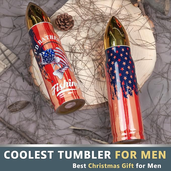 Fishing Gifts for Men Dad - Stocking Stuffers for Adults Mens Gifts Ideas - 17 oz Cool Tumbler Presents - White Elephant Gift for Dads Who Have Everything - Dad Gift Christmas -Stocking Stuffers 2025