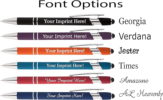 Up to 500 Pcs Custom Pens Bulk | Rainbow of Colors | Soft-Touch Metal Black Ink Personalized with Name or Message (Light Blue, 250 pcs)