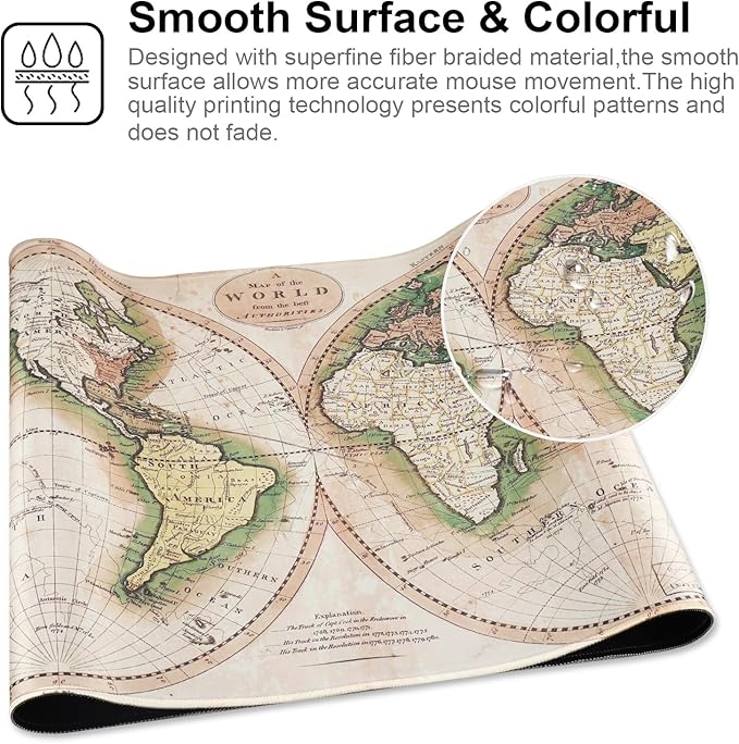 Professional Gaming Mouse Pad XXL & Computer Large Mouse Pad Table Mat(35.4x15.7x0.1IN, Ball)